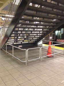 The back side of the staircase