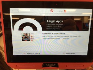 Target app, on a tablet